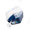 Blue Space Capsule Plastic Cat Litter Box Easy Clean Pet Toilet 21.60" x 17.80" x 17.30"